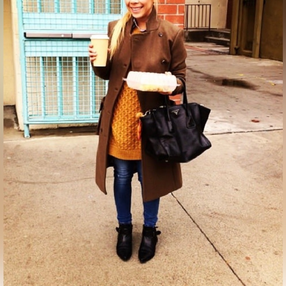 H&M Dark Green Coat in size 2.